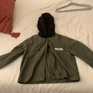 Vans cropped hooded military jacket